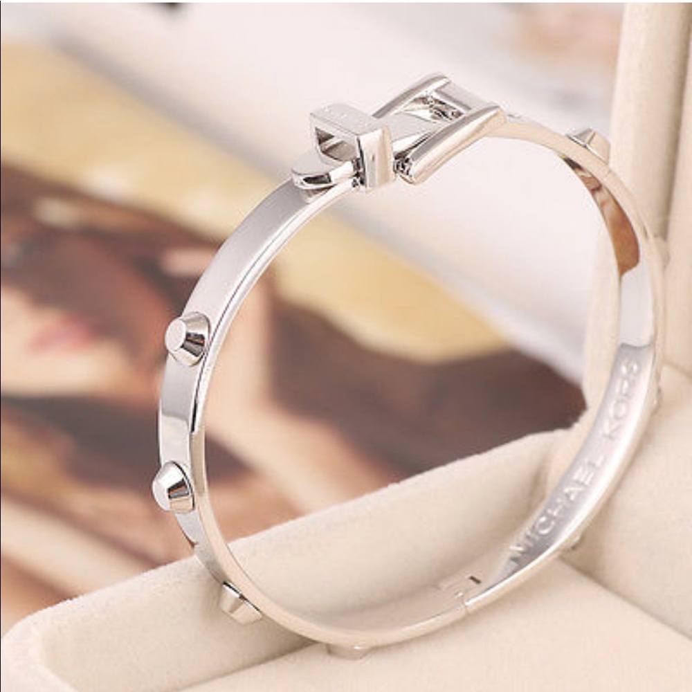 Michael Kors Astor Studded Silver Bracelet